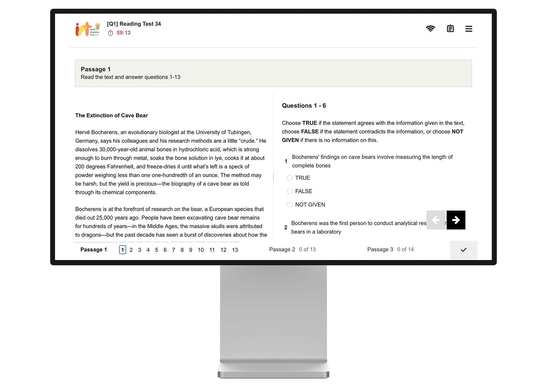 IELTS Interface Screen